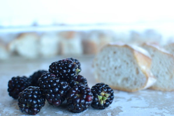 blackberries and french bread