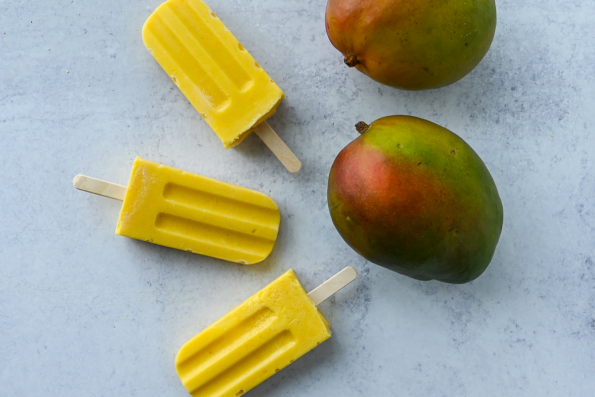 Mango Popsicles with Yogurt and Honey Recipe | One Hungry Bunny