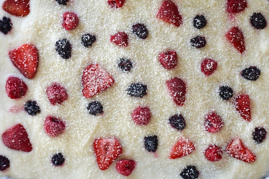 sheetpan of yogurt frozen