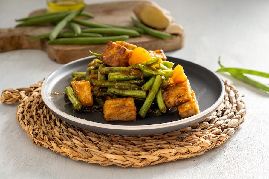 tofu and green beans