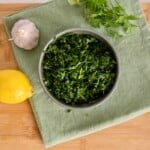gremolata on napkin