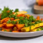 honey roasted parsnips and carrots with parsley