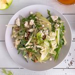 apple and fennel salad on white plate